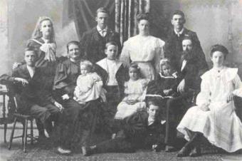 An old black and white family photo